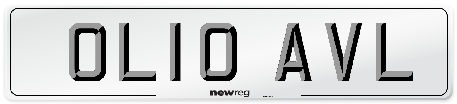 OL10 AVL Number Plate from New Reg
